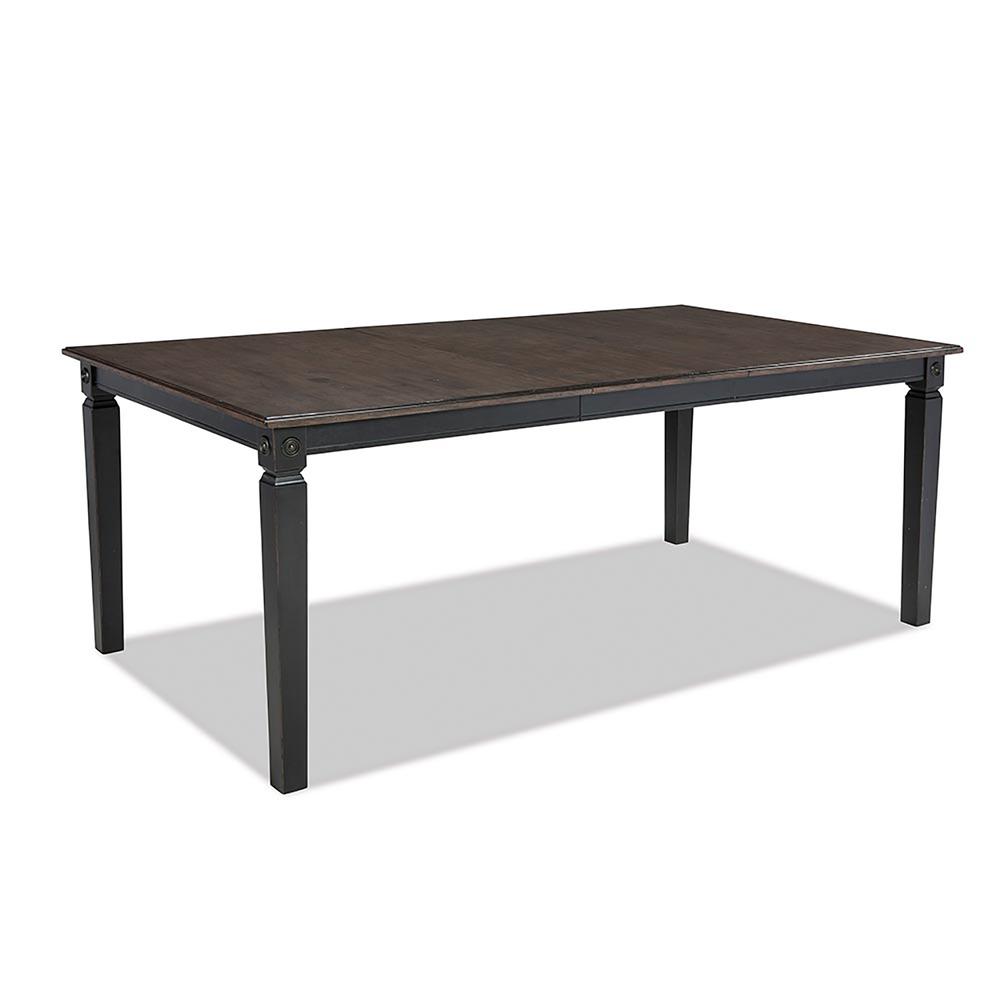 42 x 60-78 Dining Table in Rubbed Black & Charcoal. Picture 1