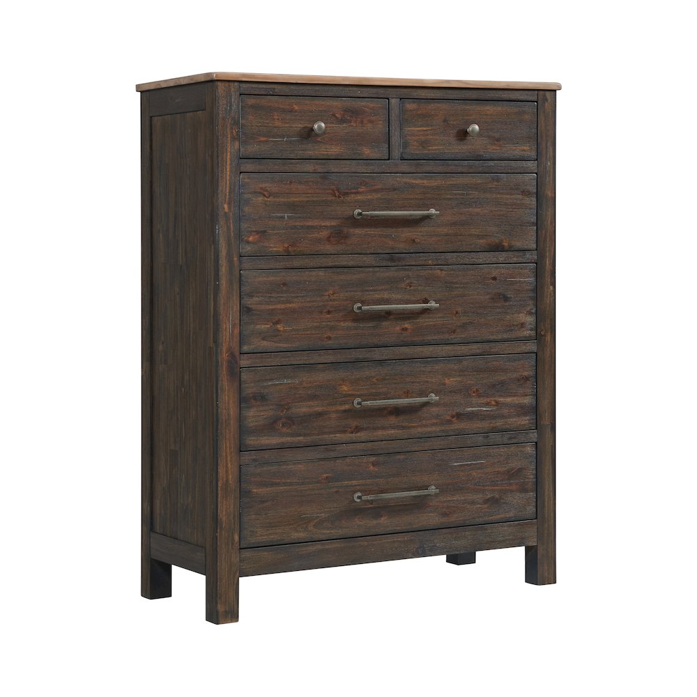 Transitions 6-Drawer Chest, Driftwood and Sable. Picture 1