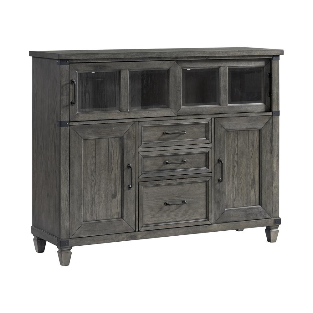 Sliding Door Cabinet in Brushed Pewter. Picture 1