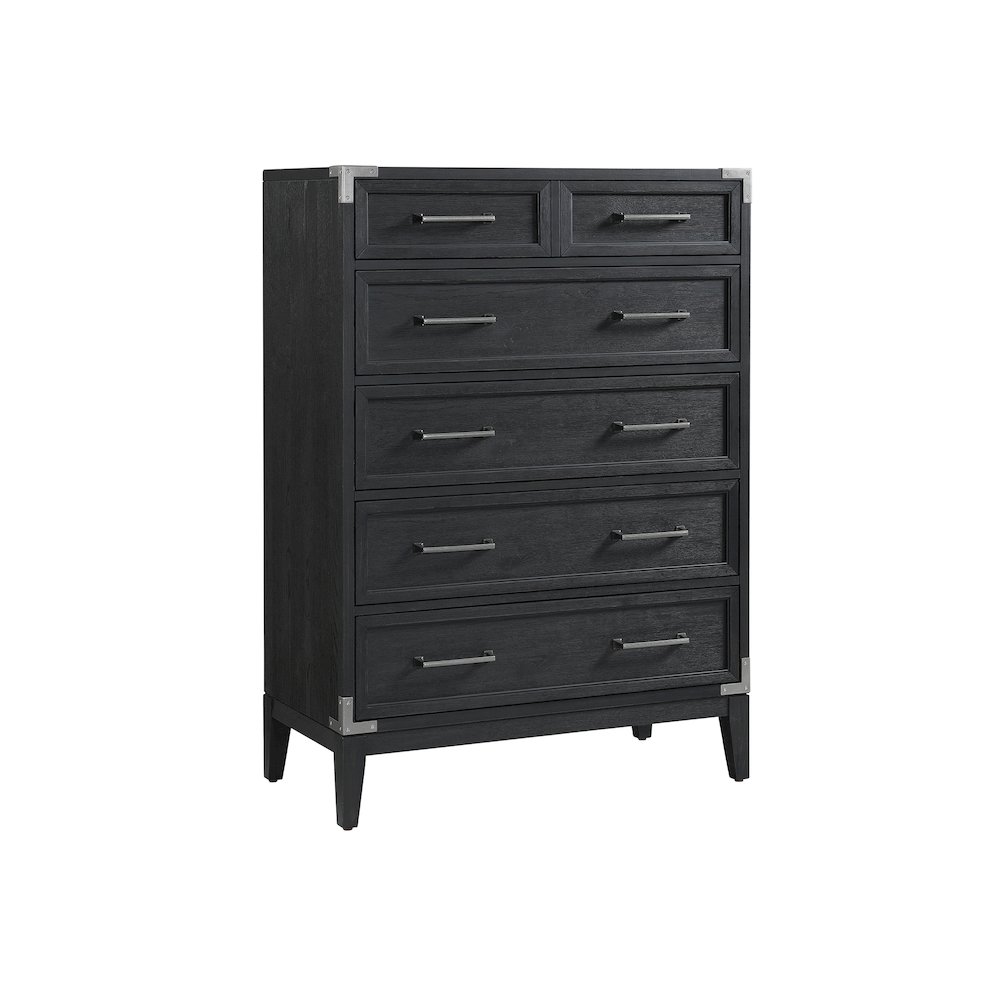 Laguna 5-Drawer Chest, Weathered Steel. Picture 1