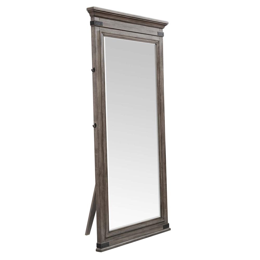 37 x 79 Floor Mirror in Brushed Steel. Picture 1