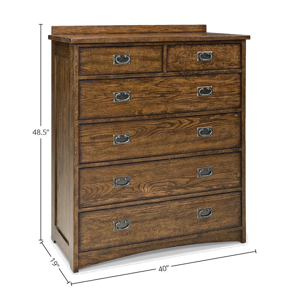 Oak Park 6-Drawer Chest, Mission. Picture 2