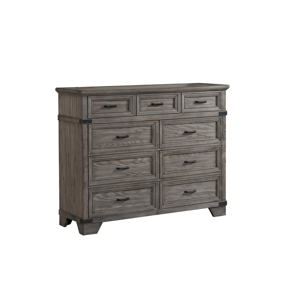 Forge 9-Drawer Dresser, Brushed Steel. Picture 4