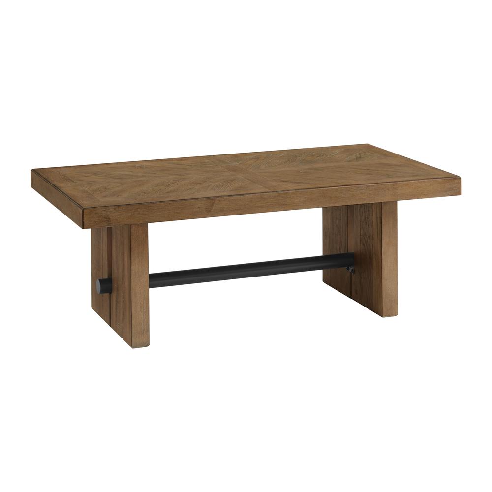 52" x 28" Cocktail Table in Weathered Oak. Picture 1