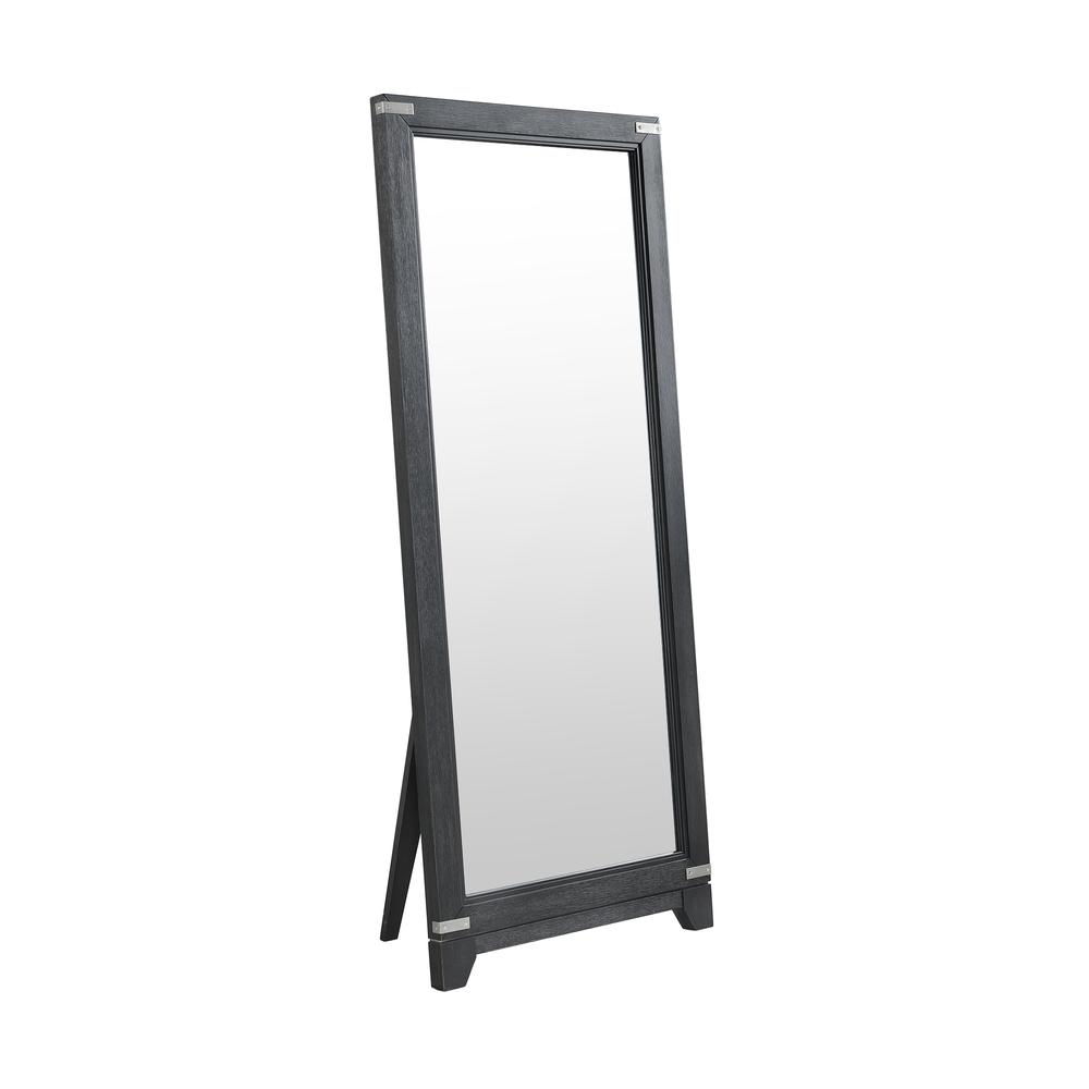 Floor Mirror in Weathered Steel. Picture 1