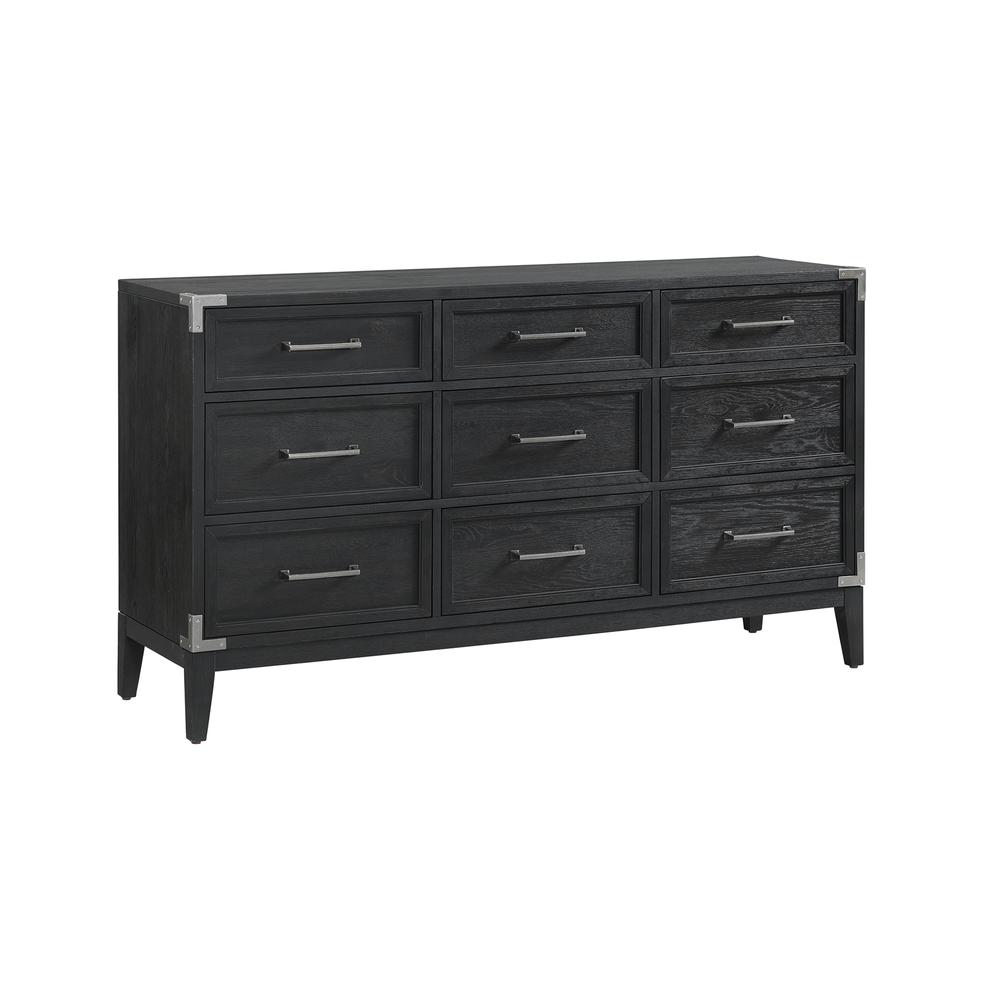Dresser, 9 Drawer in Weathered Steel. Picture 1