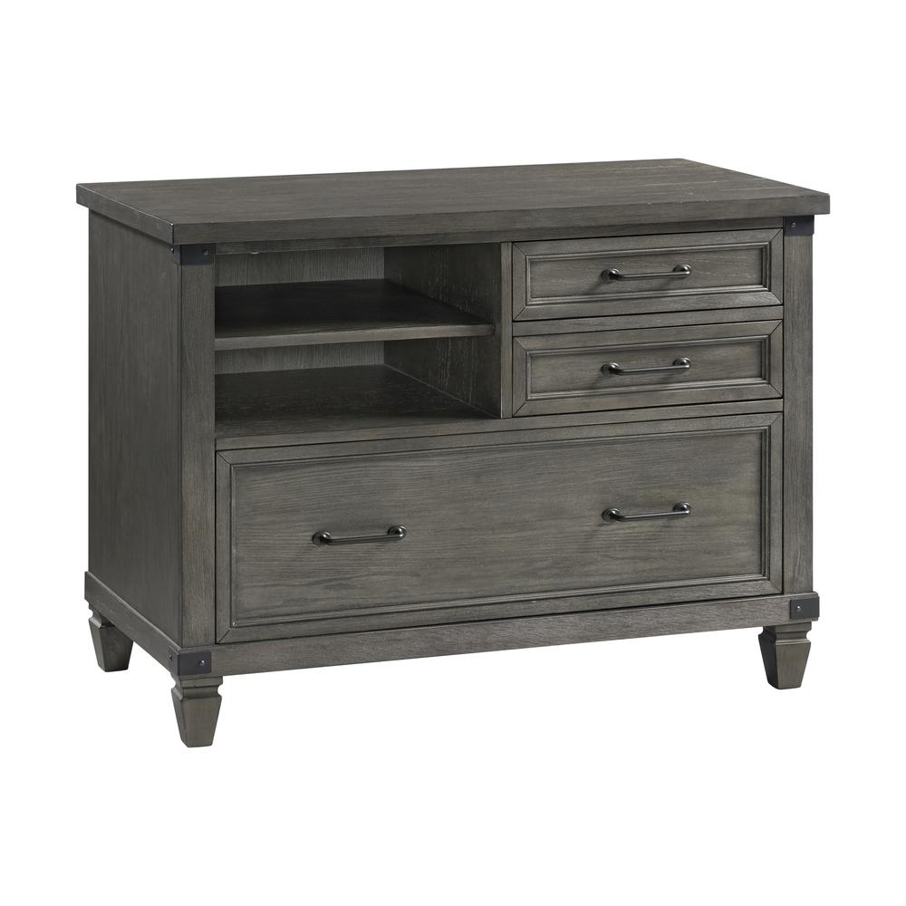 42" Lateral File Cabinet in Brushed Pewter. Picture 1