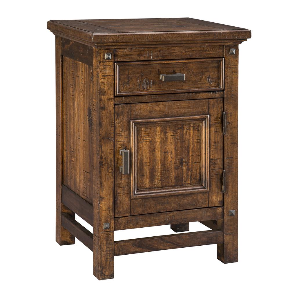 Nightstand, Door in Vintage Acacia. Picture 1