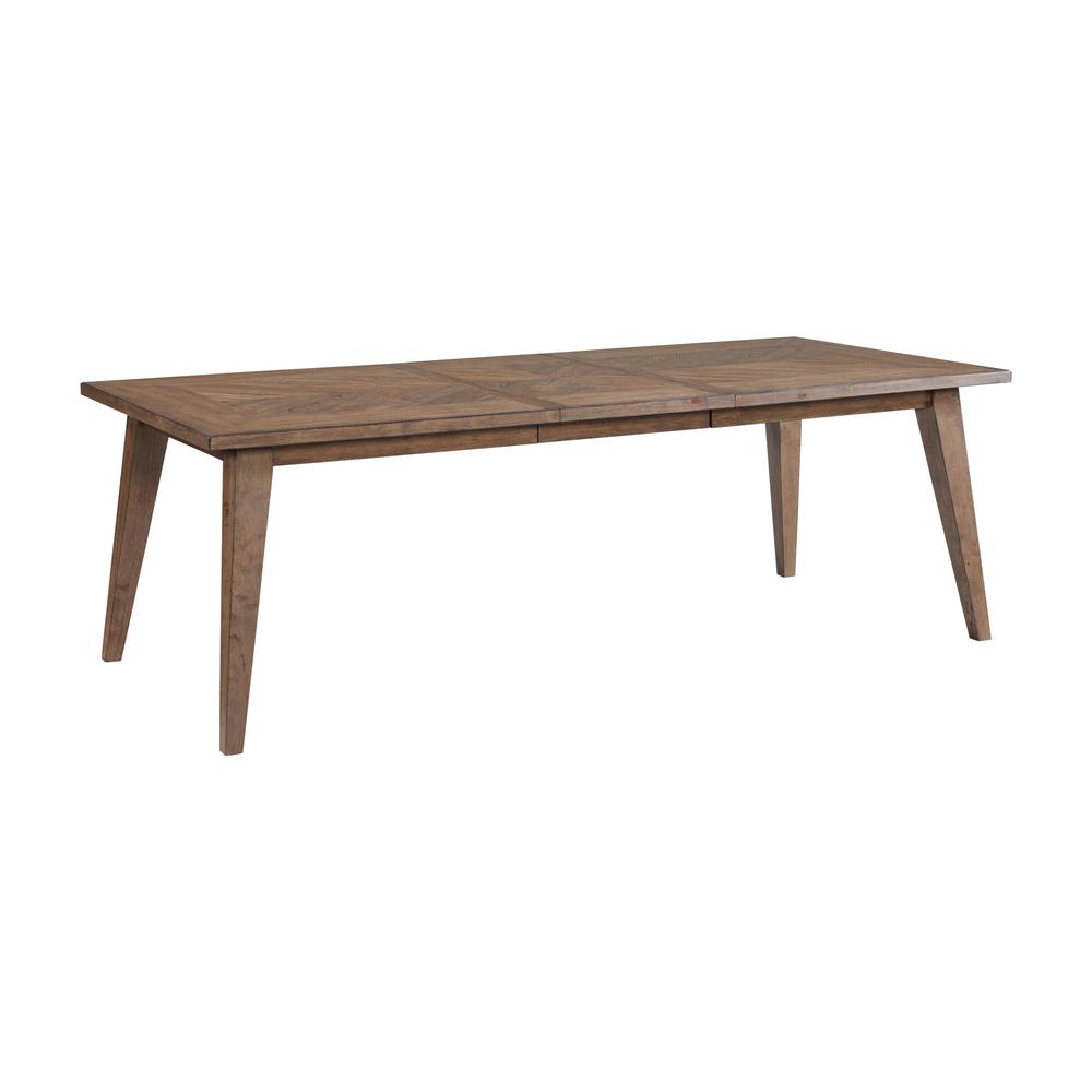 42x72-92, Dining Table w/Leaf in Weathered Chestnut. Picture 1
