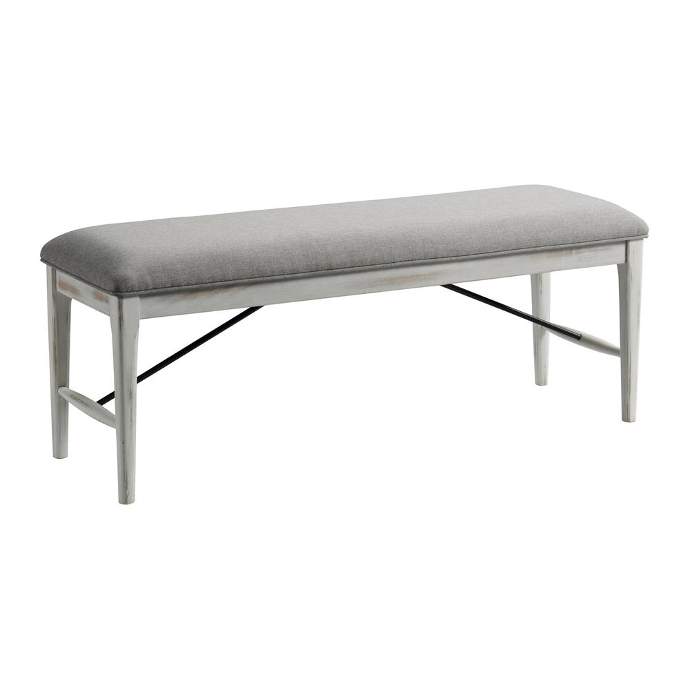 50" Backless Bench in Weathered White. Picture 1