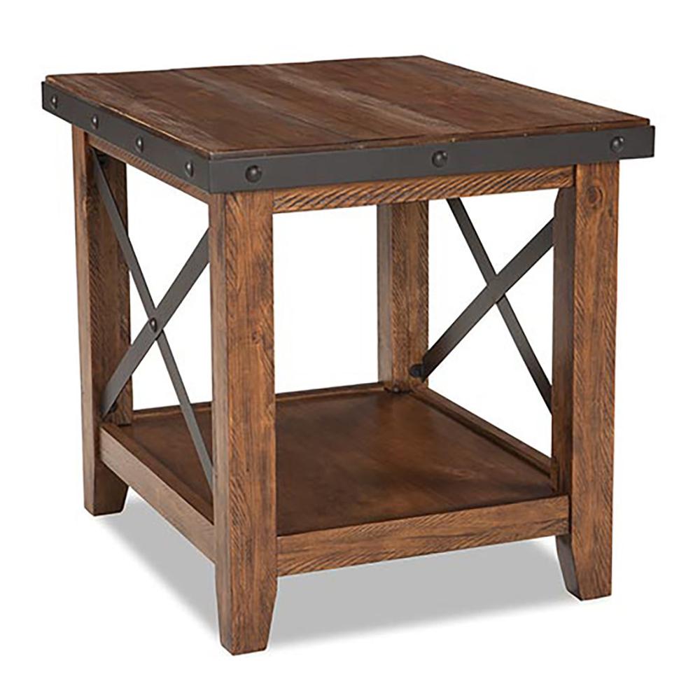 Taos End Table, Multi Colored Brown Canyon Finish. Picture 1
