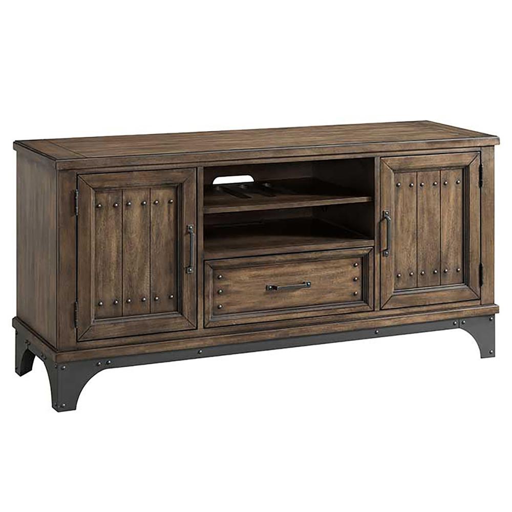 TV Console, 60 x 18 x 30 in Gun Powder Gray. Picture 1