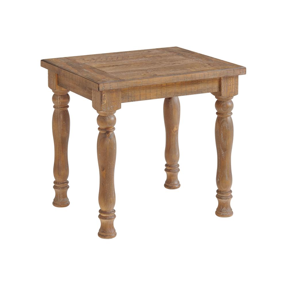 Turned Leg End Table, 22x26 in Sandwash. Picture 1