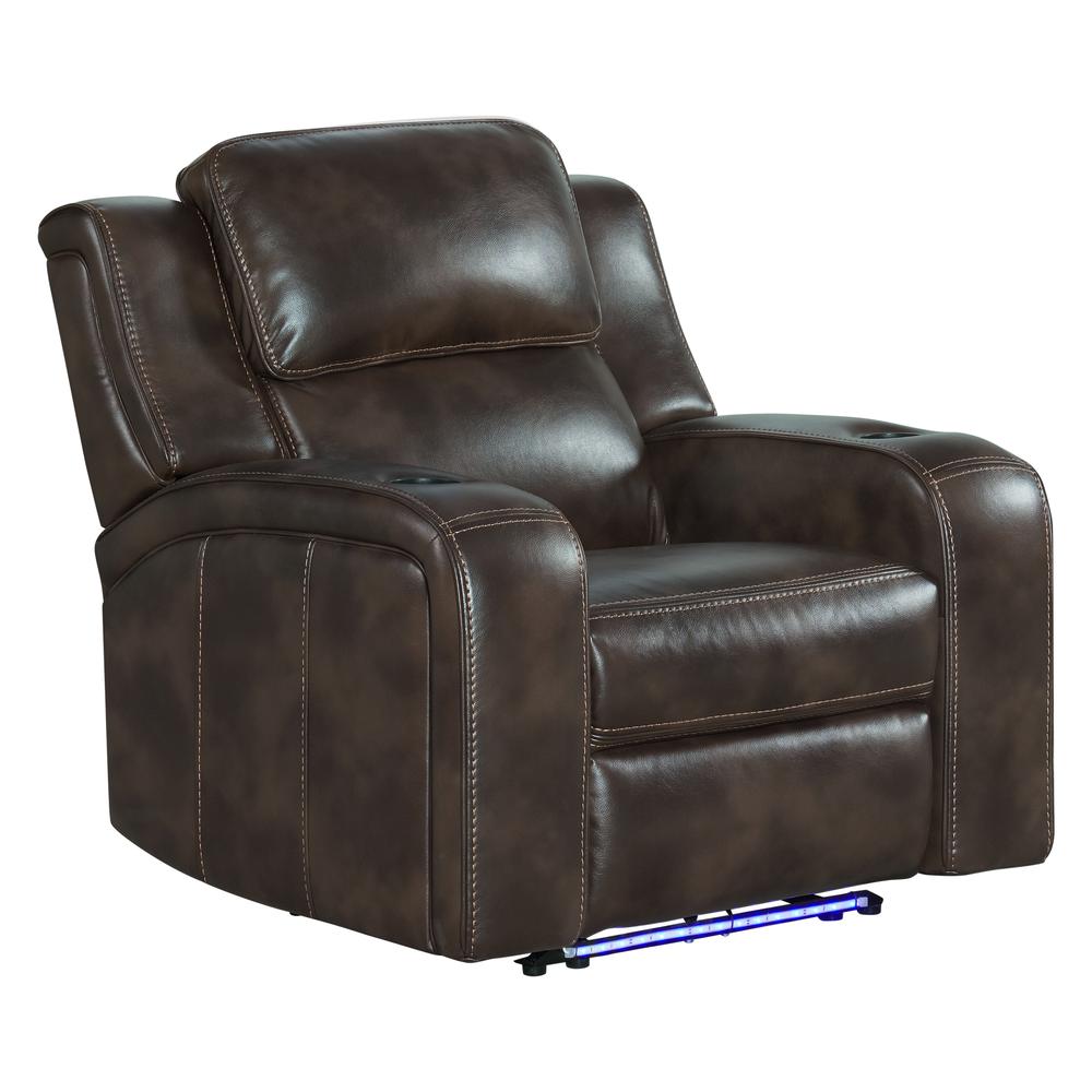 Dual-Pwr Recliner in Bolero Coffee. Picture 1