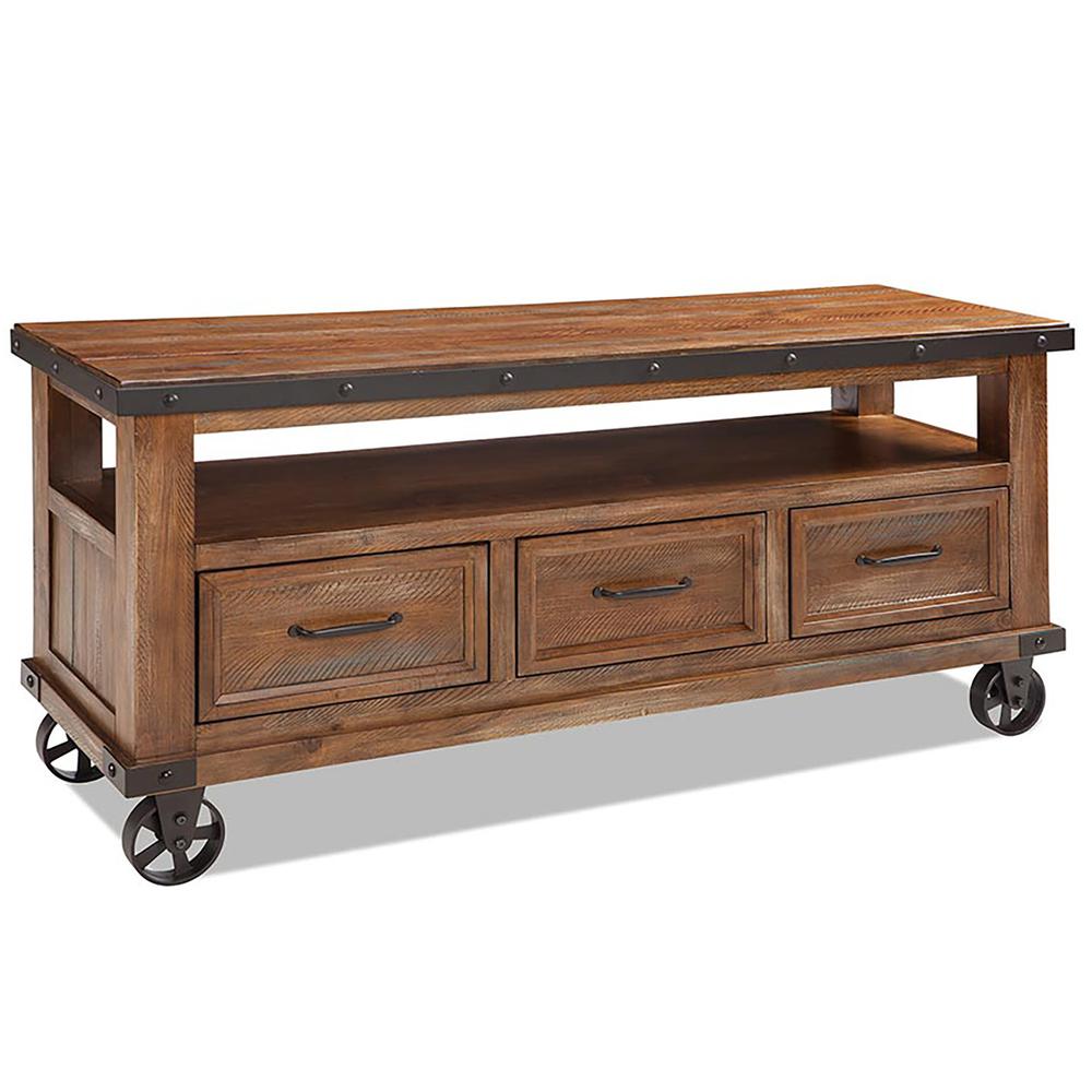 Taos Tv Console, Multi Colored Brown Canyon Finish. Picture 1