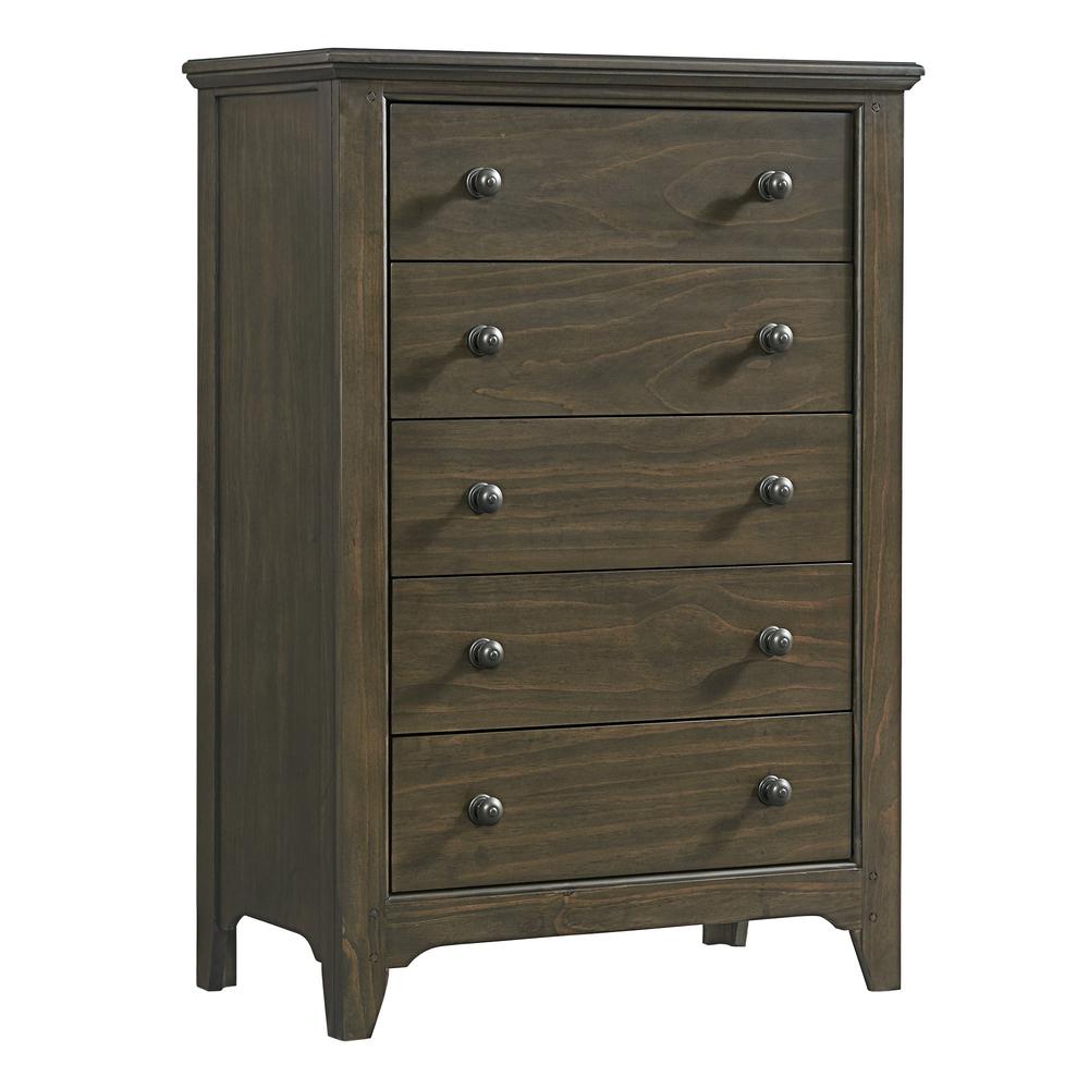 Chest, 5 Drawer in River Rock. Picture 1