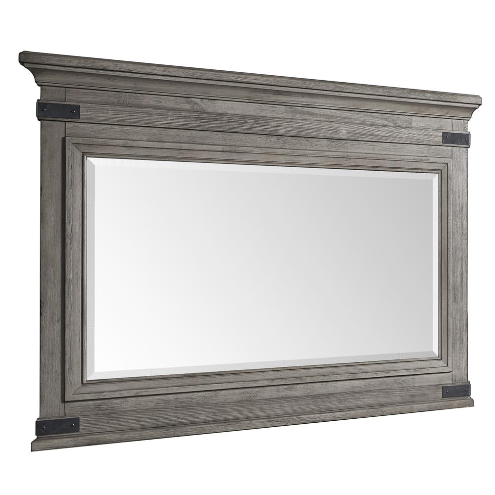 Chesser Mirror in Brushed Steel. Picture 1