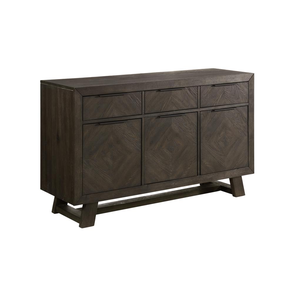 56" Server in Reclaimed Chevron. Picture 1