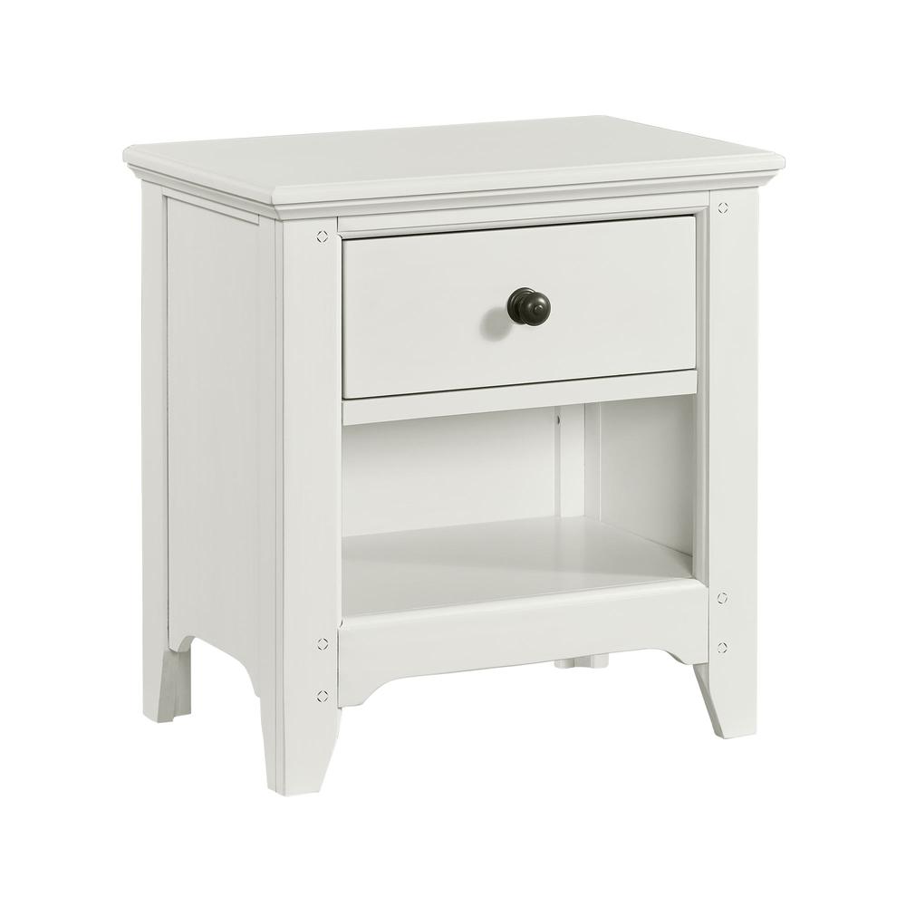 Nightstand, 1 Drawer in Seashell. Picture 1