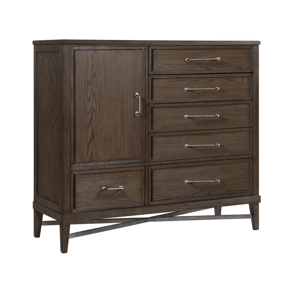 Gentleman's Chest, 6 Drawer in Weathered Vintage Oak. Picture 1