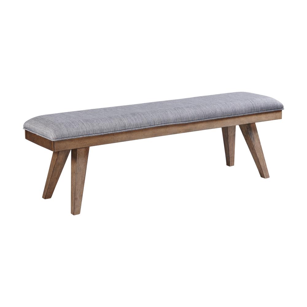 63" Bench w/Cushion in Weathered Chestnut. Picture 1