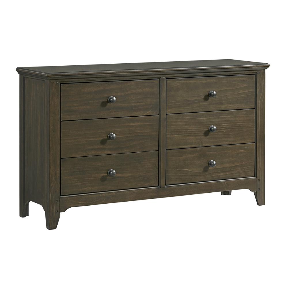 Dresser, 6 Drawer in River Rock. Picture 1
