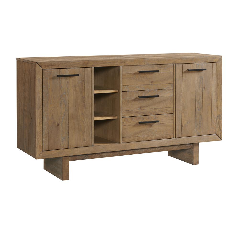 66" Sideboard in Weathered Oak. Picture 1