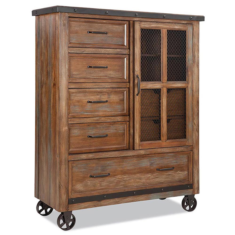 Gentleman's Chest, 5 Drawer in Canyon Brown. Picture 1