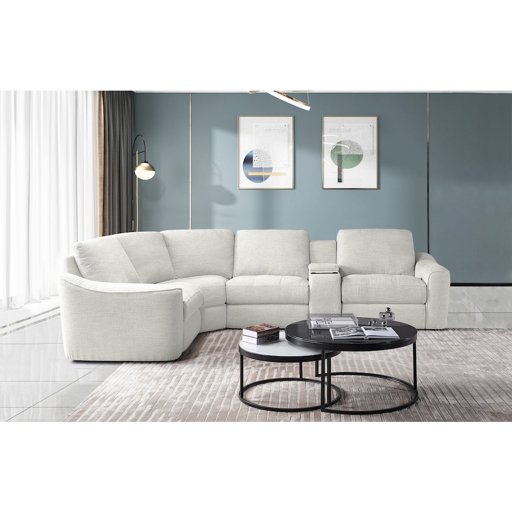 Devine Power Reclining 5-Piece Sectional Sofa With Storage & Wireless Charging. Picture 3