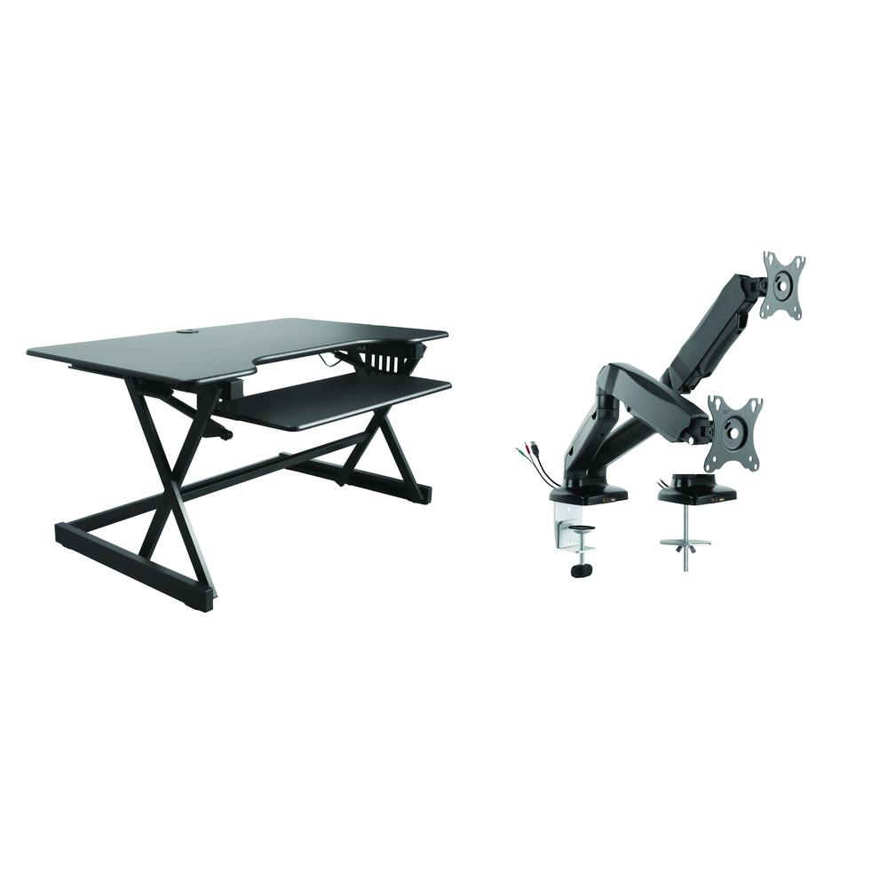 Rocelco 40" Height Adjustable Standing Desk Converter. Picture 1