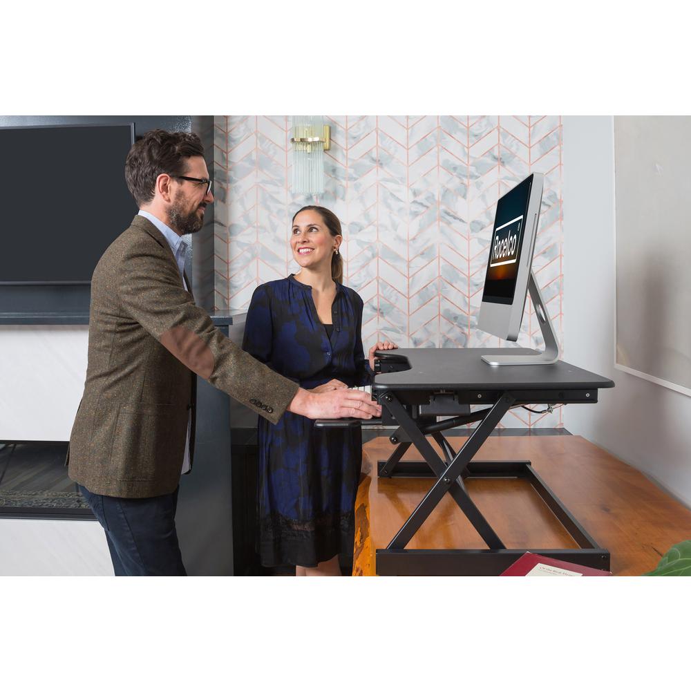 Rocelco 40" Height Adjustable Standing Desk Converter. Picture 4