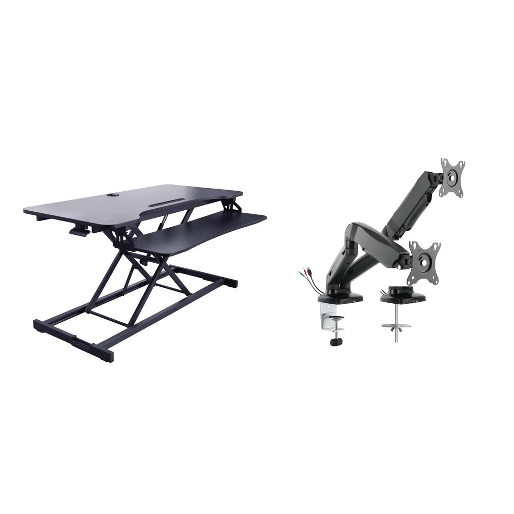 Rocelco 43" Height Adjustable Standing Desk Converter. Picture 1