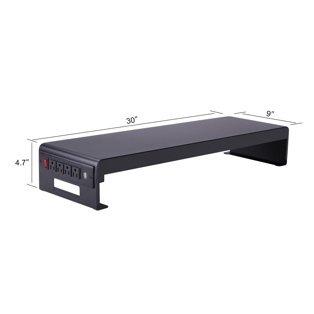 Rocelco 40" Large Height Adjustable Standing Desk Converter with Dual Monitor Stand BUNDLE. Picture 5