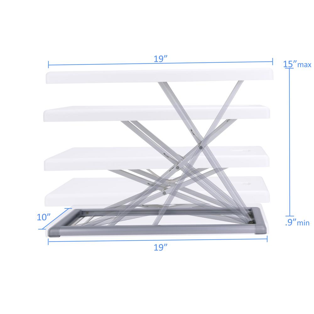 Rocelco 19" Portable Standing Desk Riser. Picture 4
