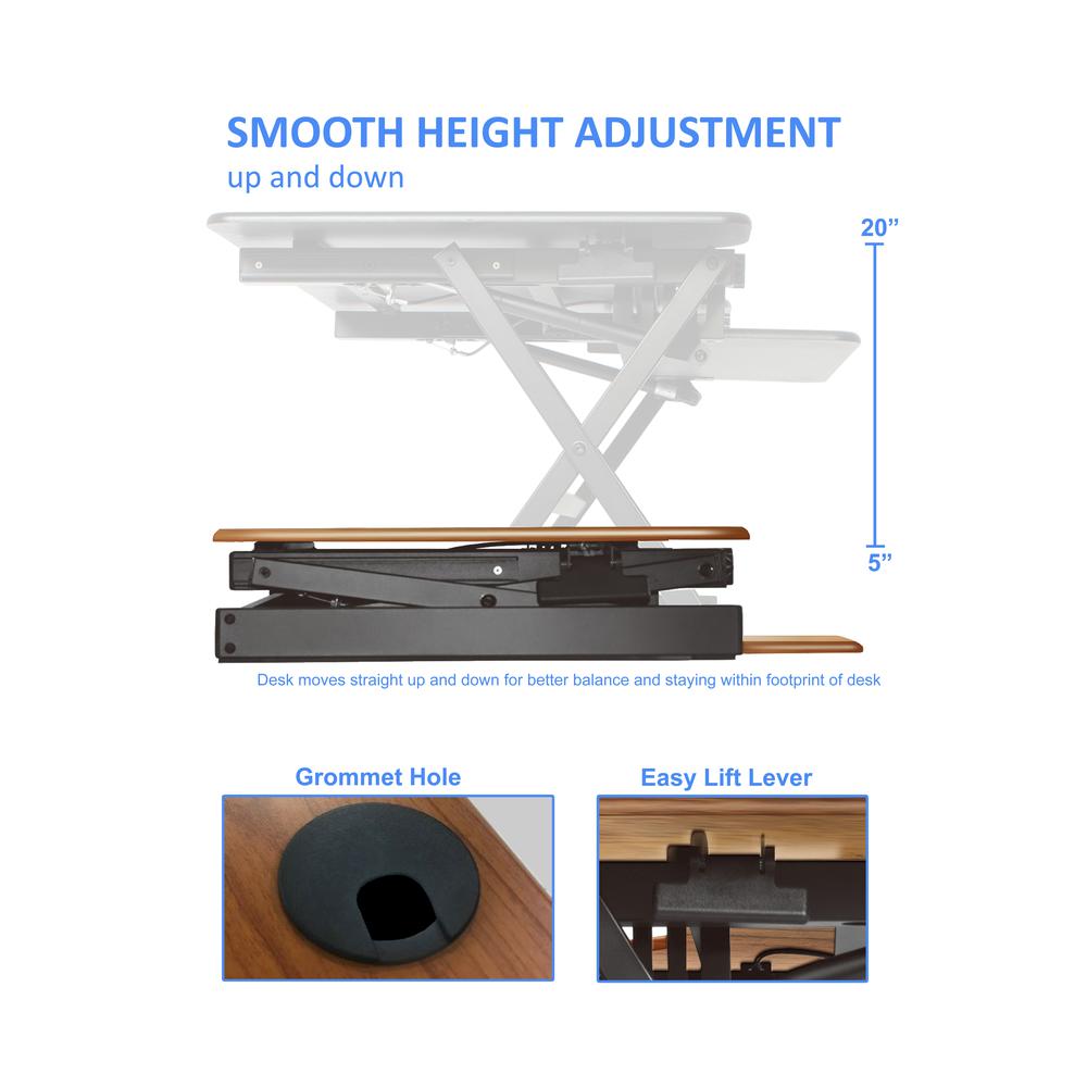 Rocelco 46" Large Height Adjustable Standing Desk. Picture 3