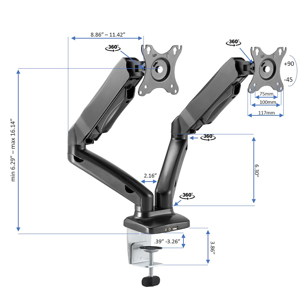 46" Height Adjustable Corner Standing Desk Converter. Picture 4