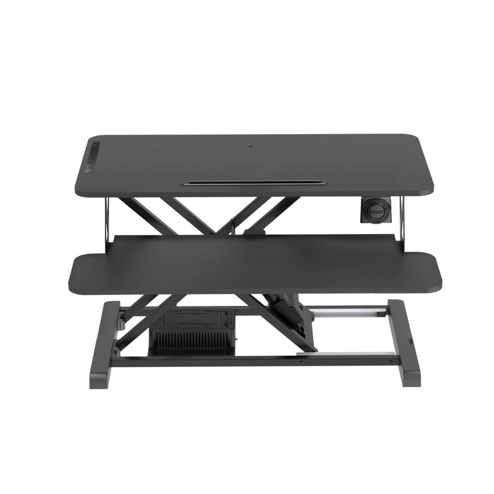 37.4" Electric Standing Desk Converter with Anti-Fatigue Floor Mat. Picture 6