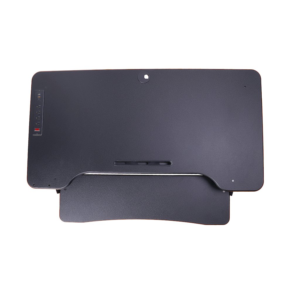 46" Electric Standing Desk Converter with AC Outlet USB Charger. Picture 6