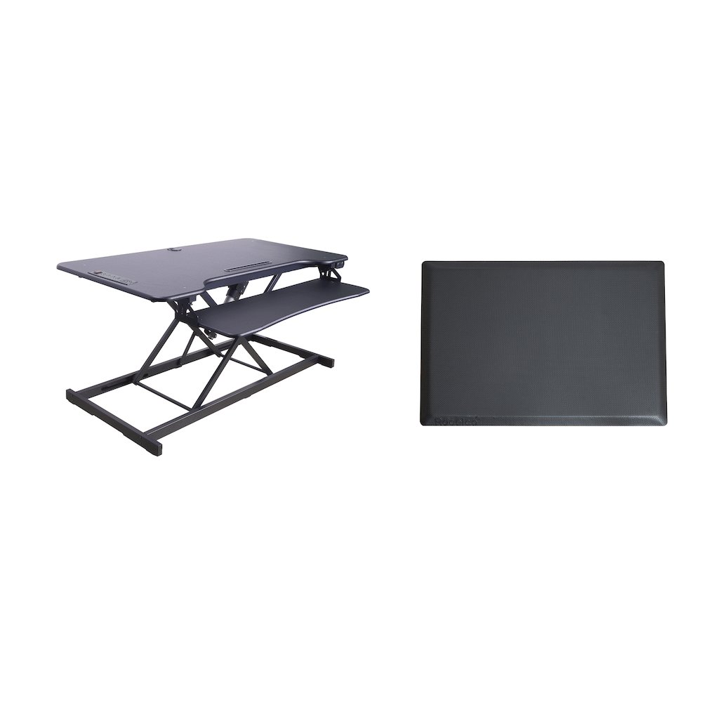 46" Electric Standing Desk Converter with AC Outlet USB Charger. Picture 1