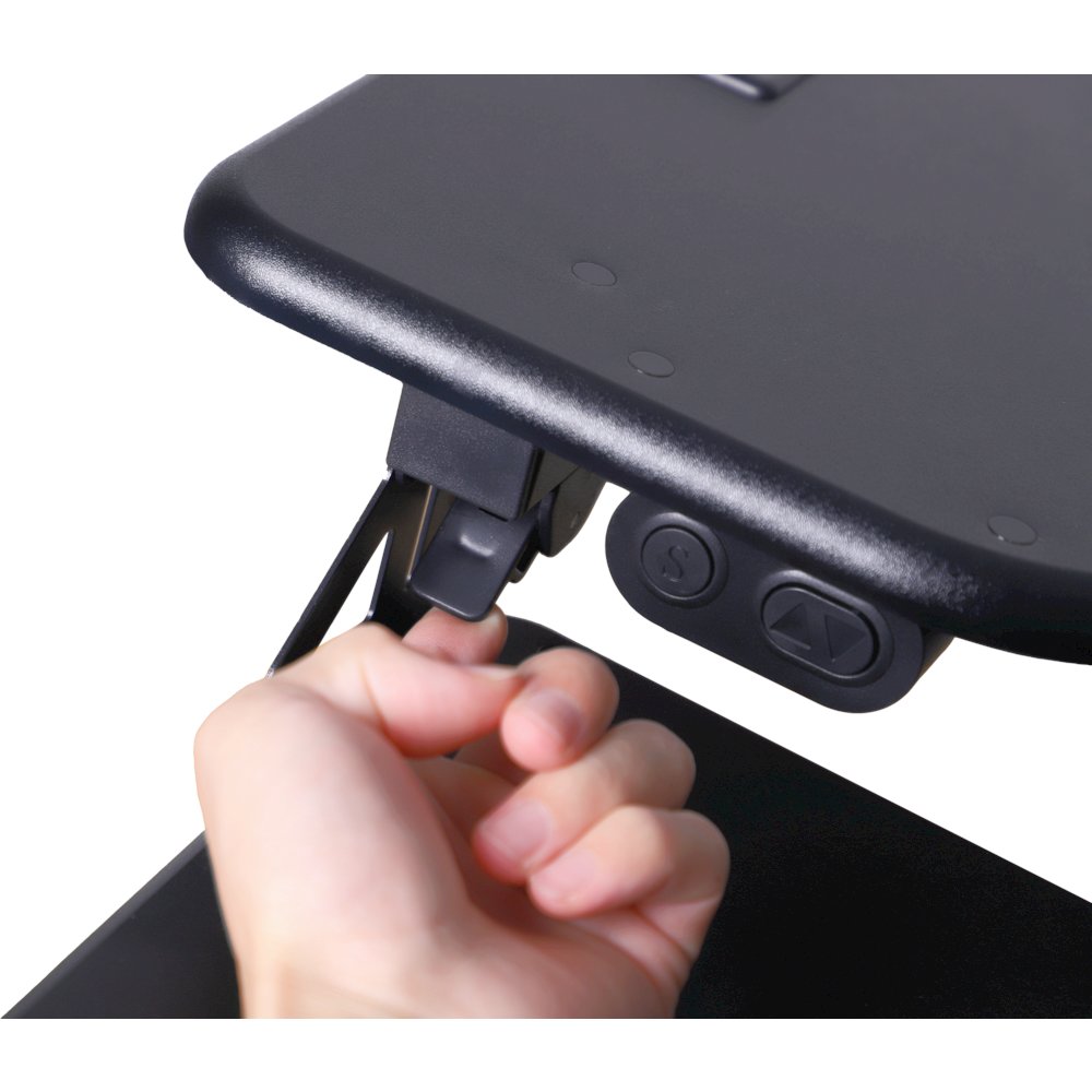 37.4" Electric Standing Desk Converter with AC USB ChargerDR2B). Picture 7