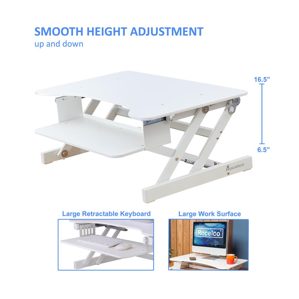 Rocelco 32" Height Adjustable Standing Desk. Picture 4