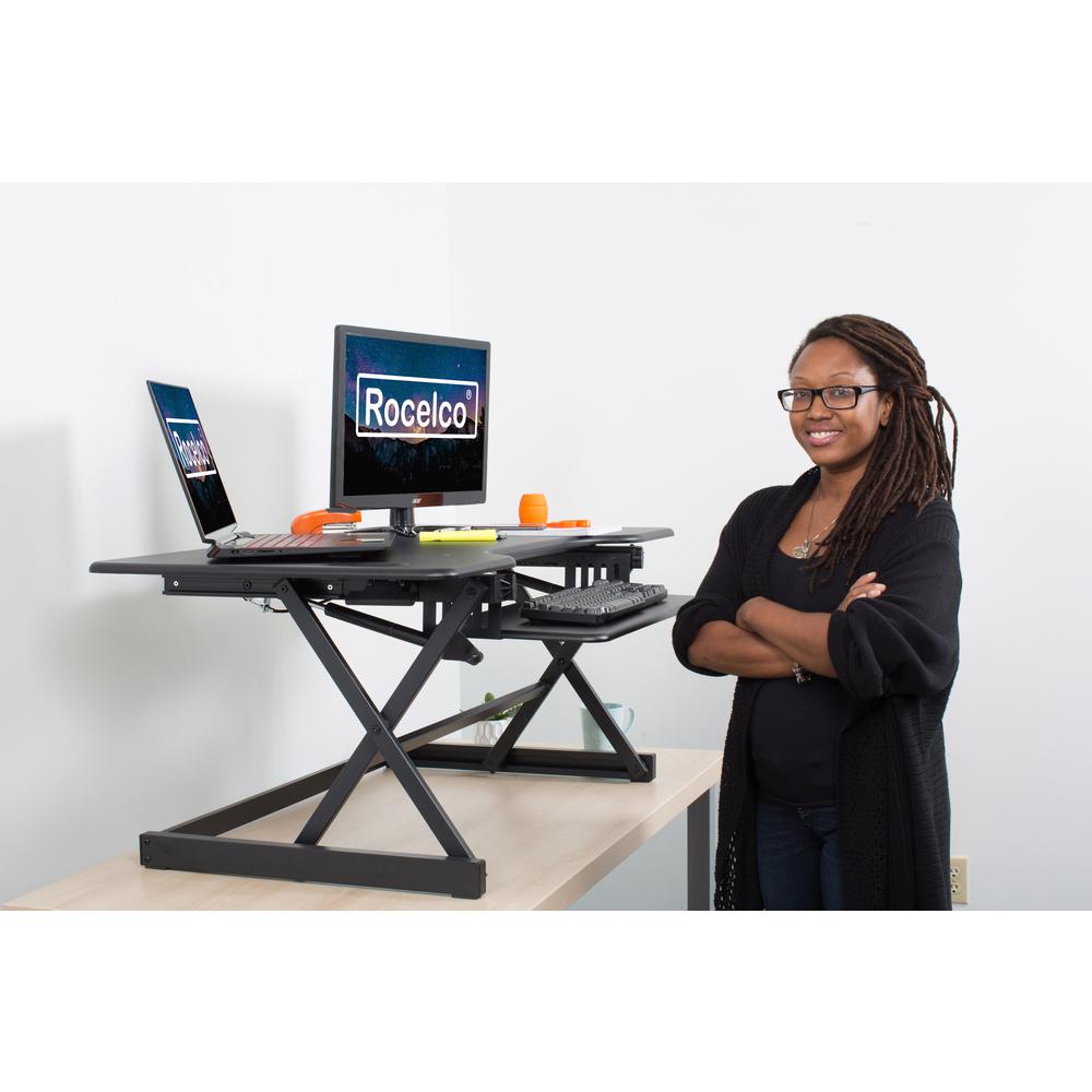 Rocelco 46" Large Height Adjustable Standing Desk. Picture 3