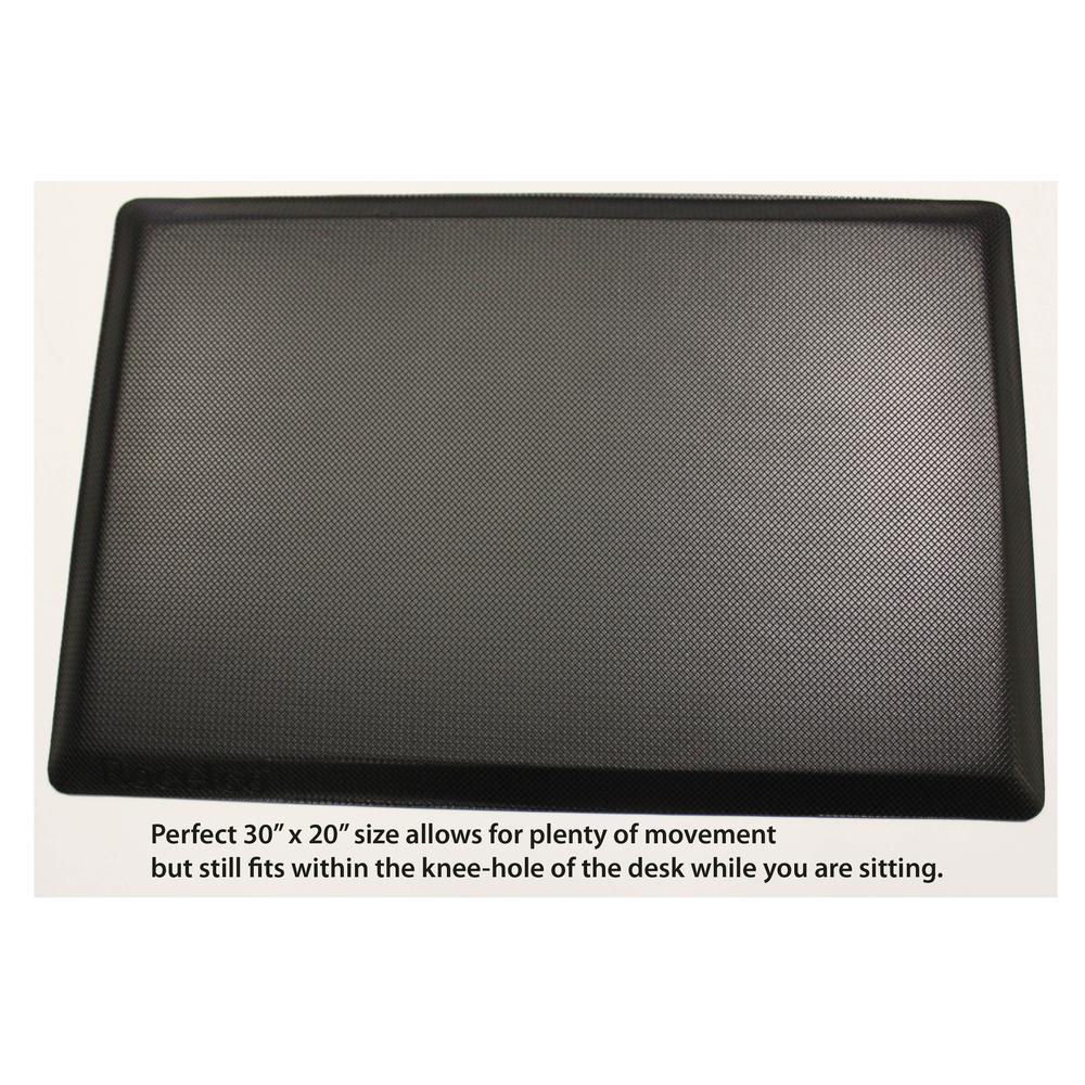 Rocelco MAFM Medium Anti Fatigue Standing Mat, 30" x 20" - Black. Picture 6