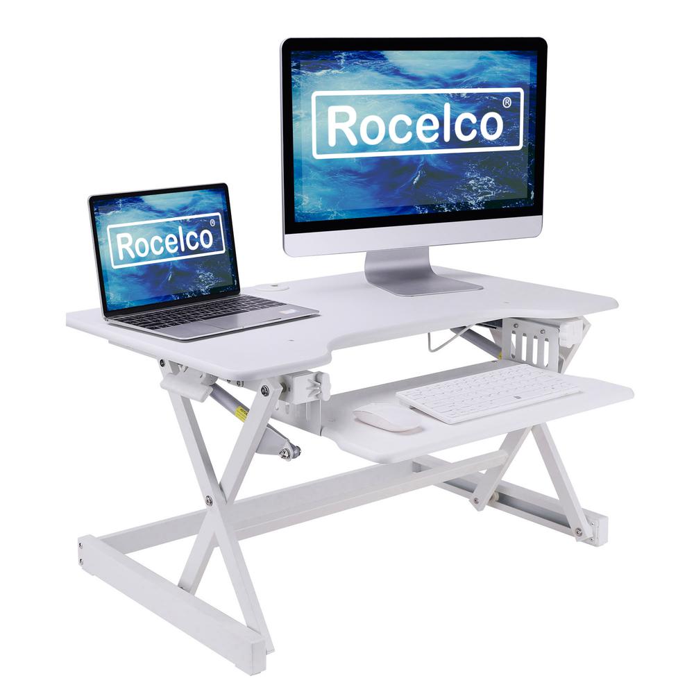 Rocelco 32" Height Adjustable Standing Desk. Picture 1
