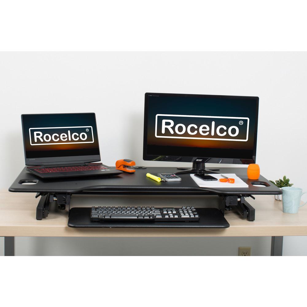 Rocelco 46" Large Height Adjustable Standing Desk. Picture 8