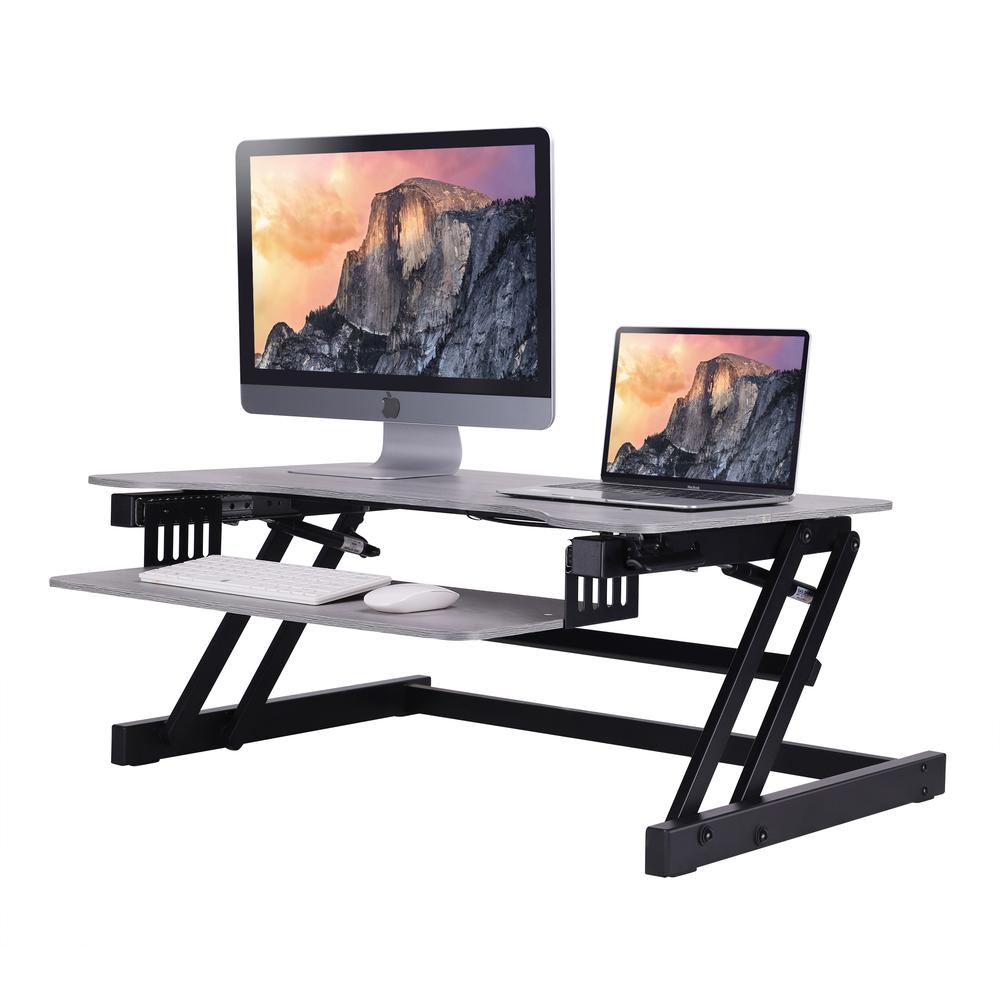 Rocelco 37.5" Deluxe Height Adjustable Standing Desk. Picture 8