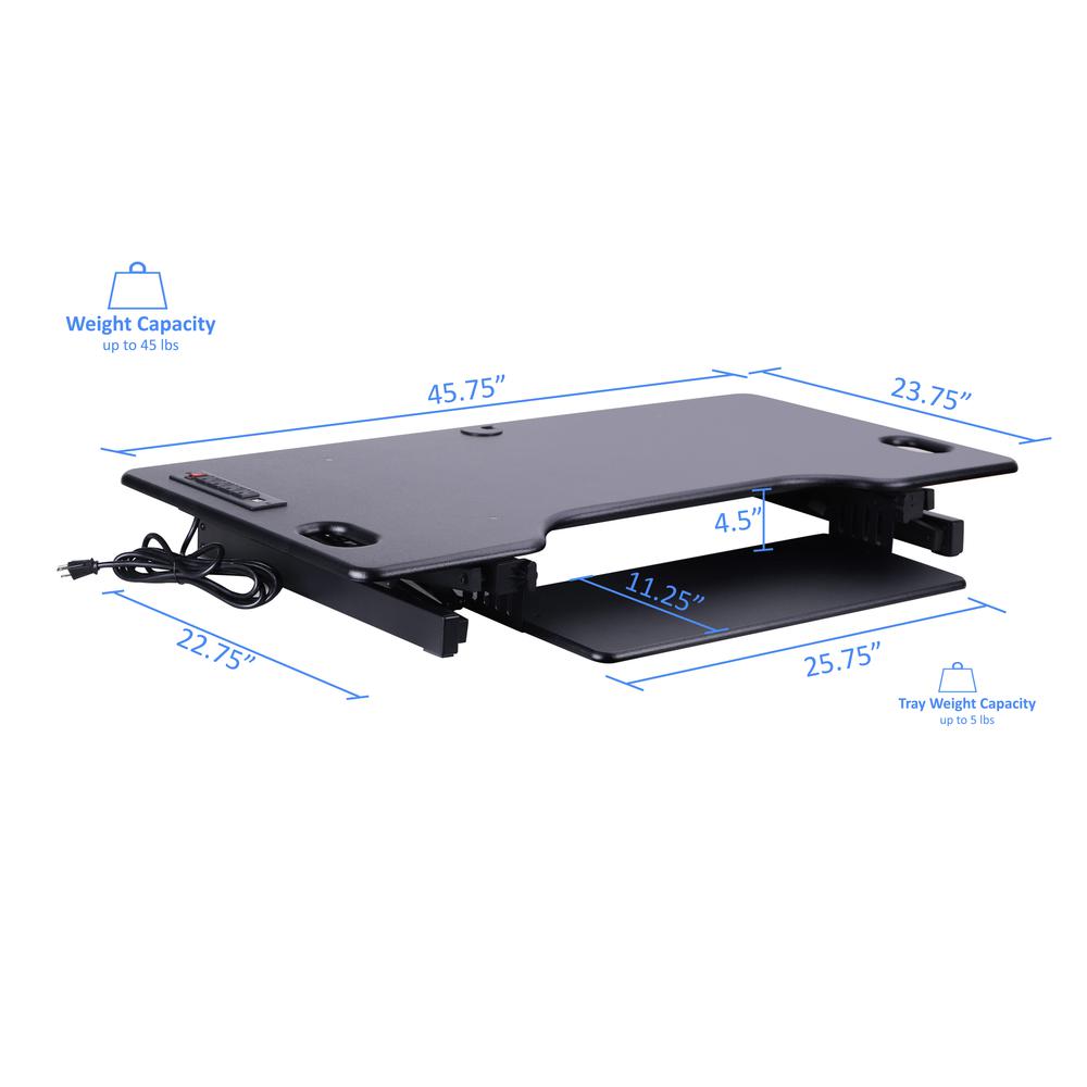Rocelco 46" Height Adjustable Standing Desk. Picture 2