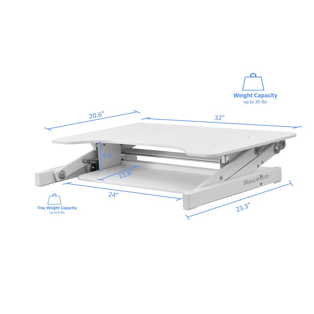 Rocelco 32" Height Adjustable Standing Desk. Picture 5