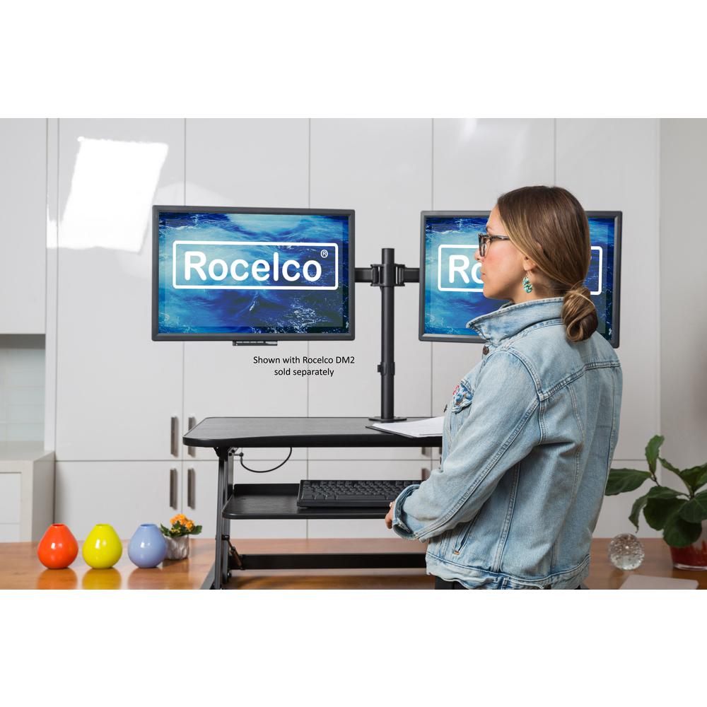 Rocelco 37.5" Deluxe Height Adjustable Standing Desk. Picture 3