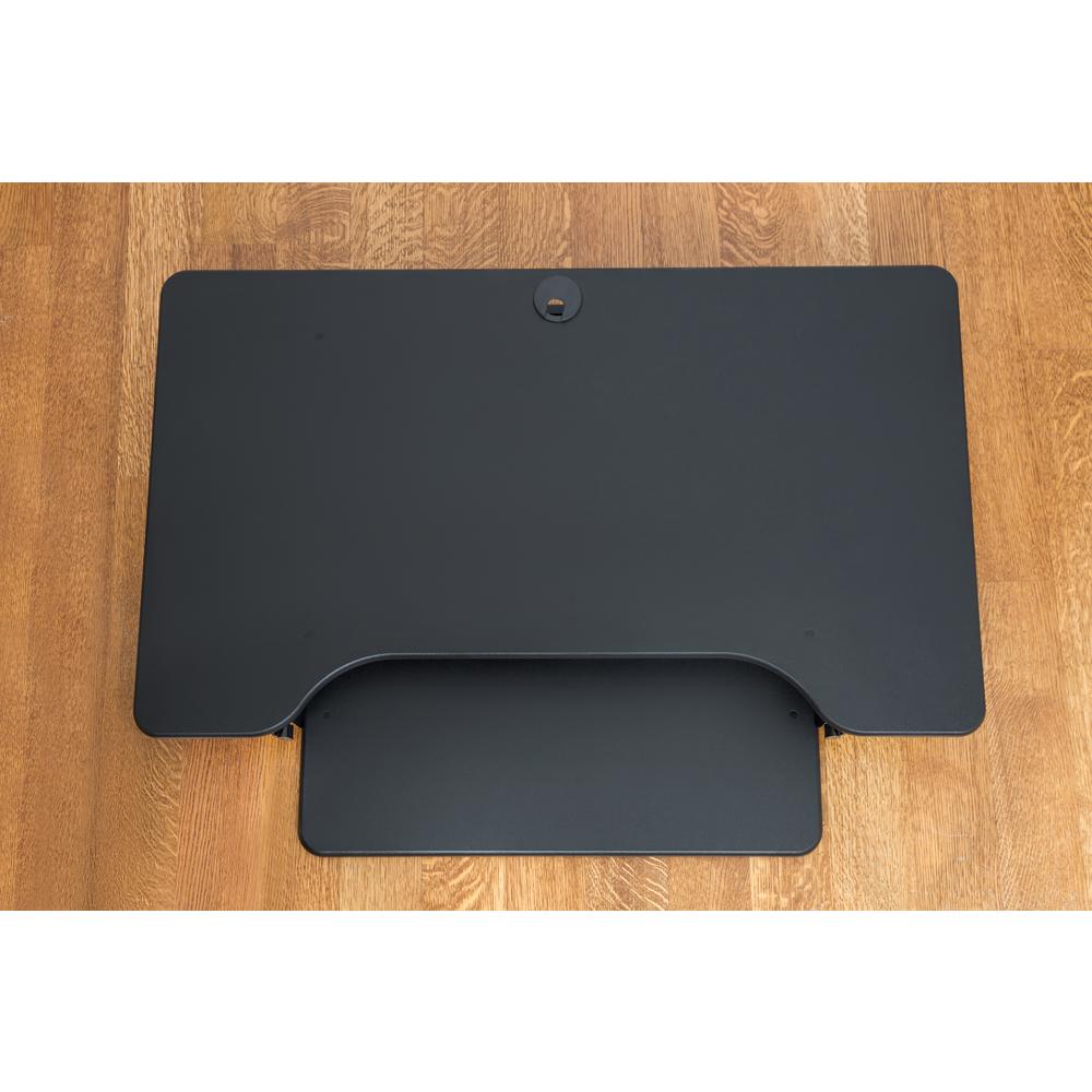 Rocelco 40" Height Adjustable Standing Desk Converter with AC Outlet. Picture 5